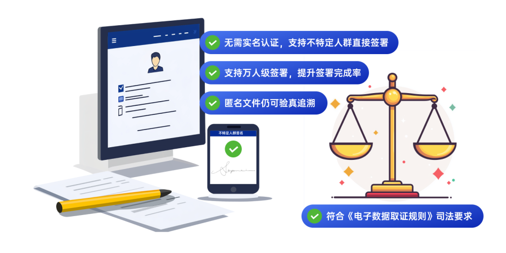 无门槛匿名签署